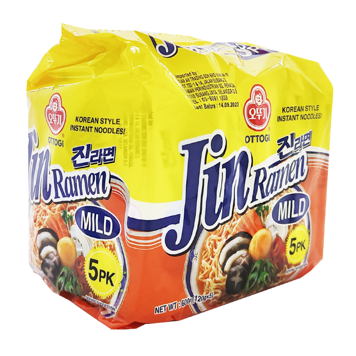 OTTOGI JIN Korea Ramen Mild Spicy Flavour 5x110g